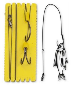 MONTAGE BOUEE ET BATEAU GHOST AVEC HAMECON DOUBLE BLACK CAT